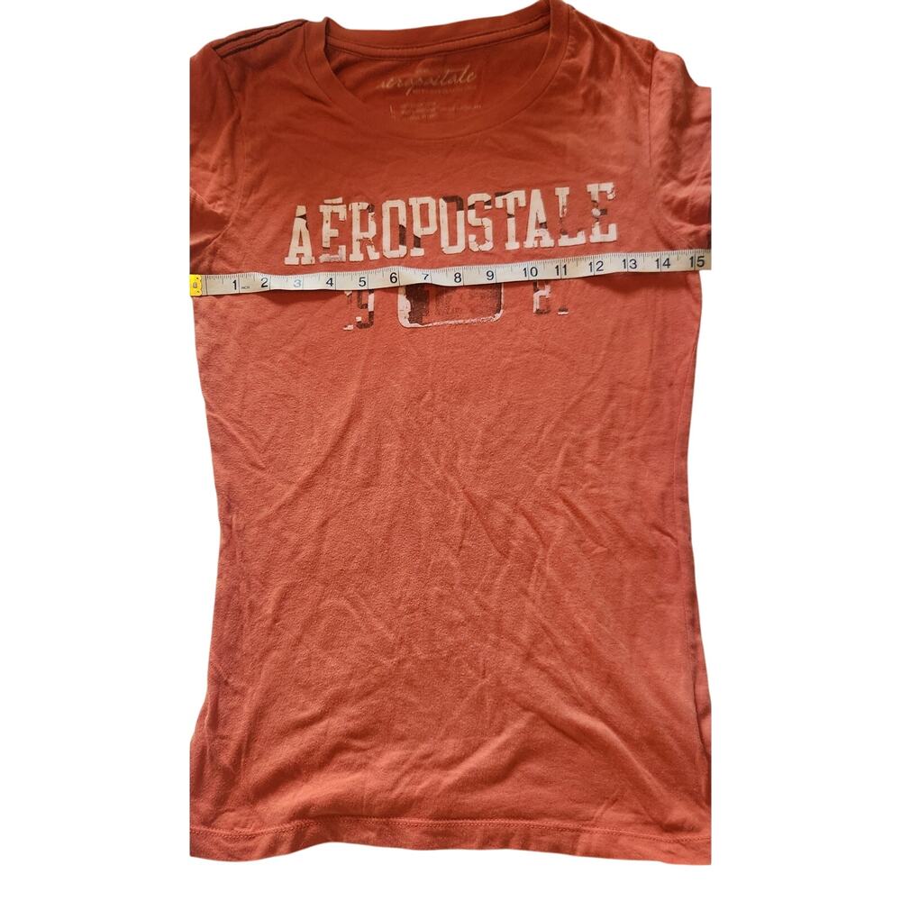 Aeropostale Tshirt Womens Size Large Orange babydoll Streetwear y2k